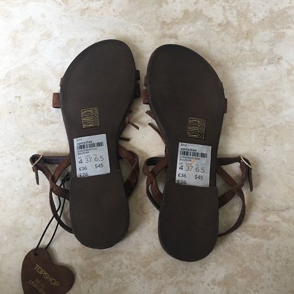 Topshop Suede Fringe Sandals - Picture 2 of 2